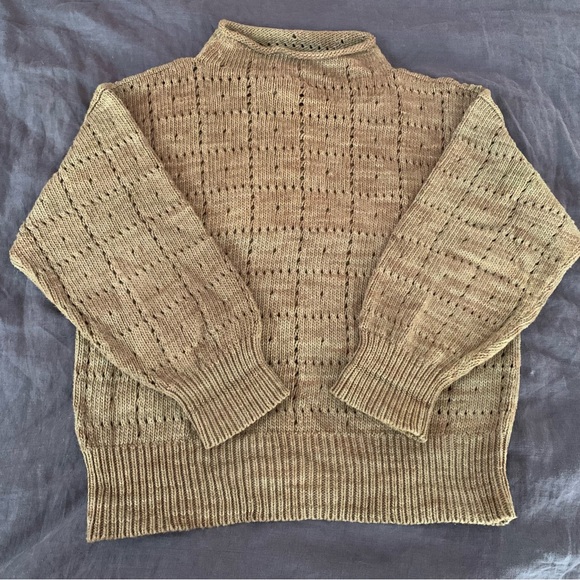 Misha And Puff Sweaters - Moss Windowpane Sweater